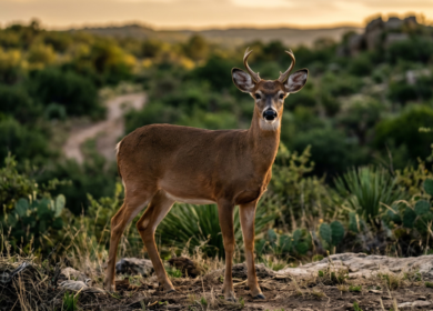 el hombre y el venado cola blanca